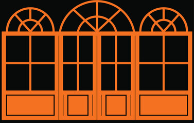 
islamic window vector