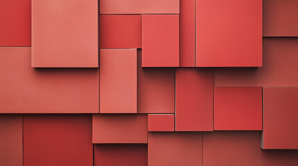 Red Geometric Abstract Tile Pattern