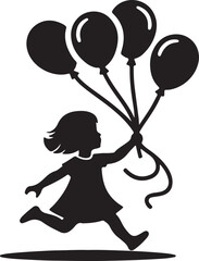girl with balloons