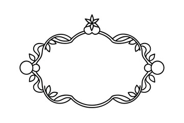 round frame with floral ornament