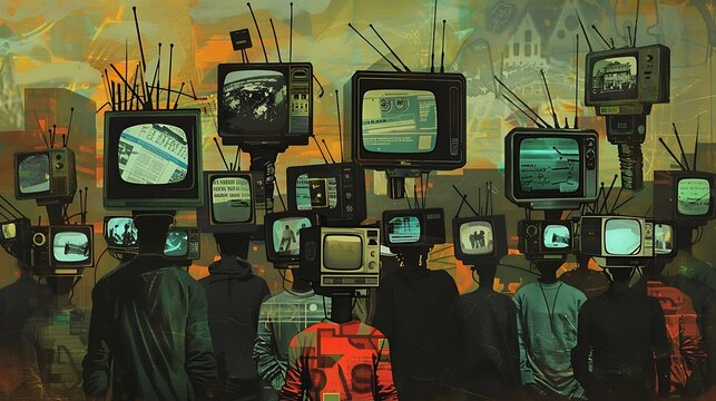 The Age of Information Overload: A dystopian vision of constant media consumption
