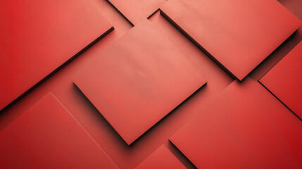 Red Geometric Abstract Tile Pattern