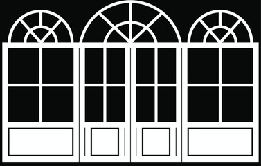 islamic window vector