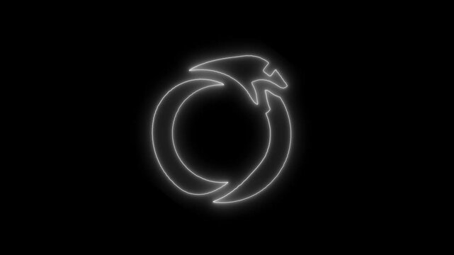 Glowing Neon snack loading bar Icon On Background.. 