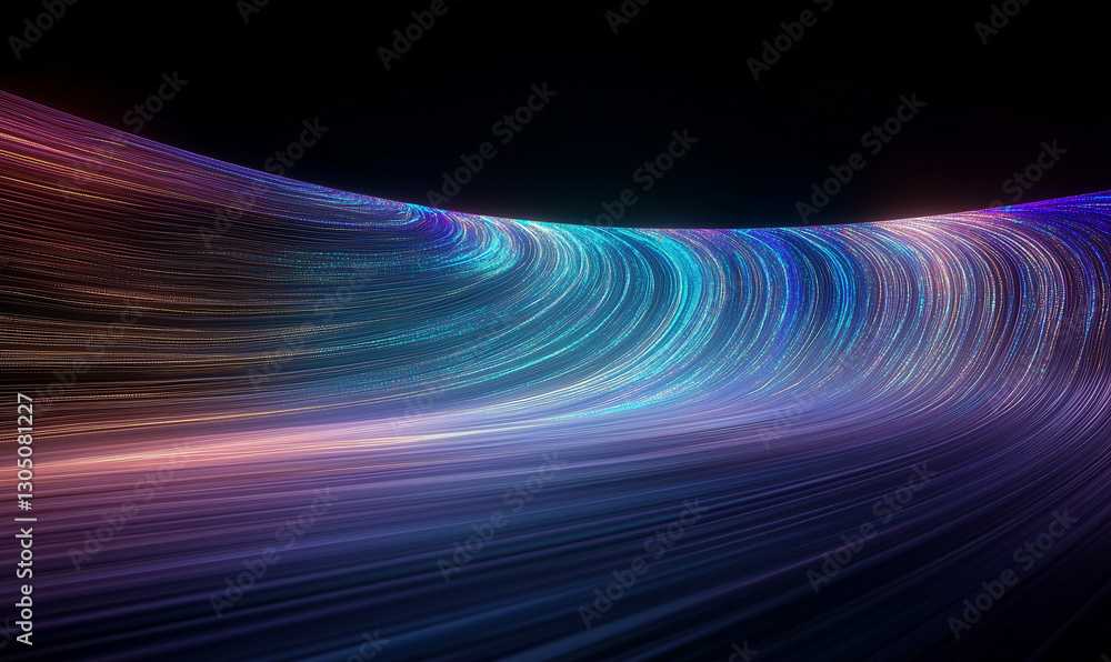 Poster abstract light patterns with flowing lines and vibrant colors. abstract design featuring dynamic lig