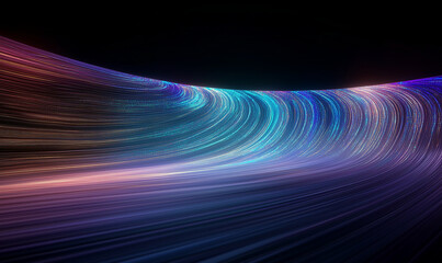 Abstract light patterns with flowing lines and vibrant colors. Abstract design featuring dynamic light trails and swirling patterns. Light patterns create a mesmerizing visual effect