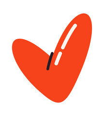 Red heart shape bubble doodle