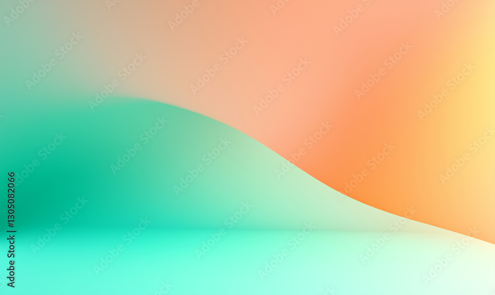 Poster abstract background with graphic design in green orange and yellow colors. abstract background with 