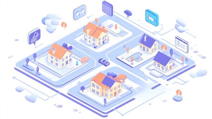 Smart City Homes Network Diagram