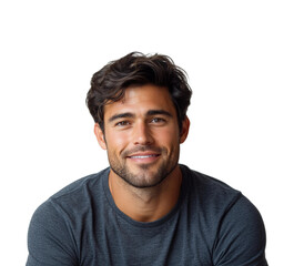 Portrait of smiling man isolated on transparent background png