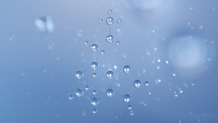 ulotaront molecular structure, 3d model molecule, antipsychotic structural chemical formula view from a microscope