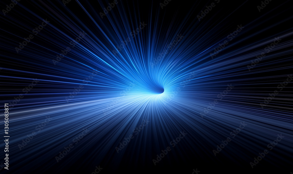 Poster light beams in motion background. abstract light effect with light beams in dark background. light b