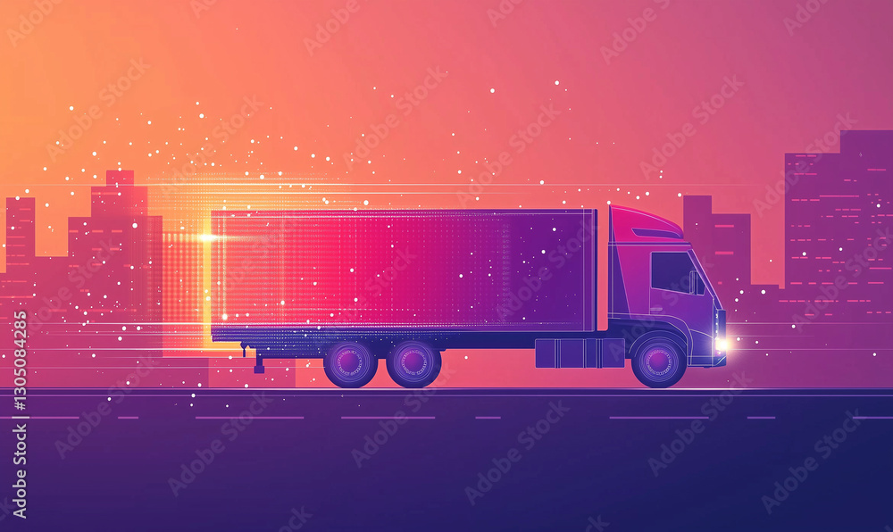Poster streamlining e-commerce fulfillment optimizing logistics and supply chain management for efficient g