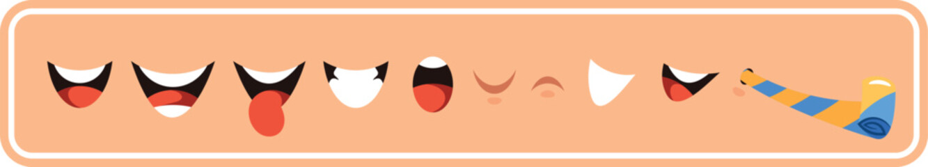 Emoji creator with mouth emoticon