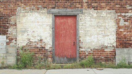 A weathered brick wall showing signs of decay and age in a historic area.
