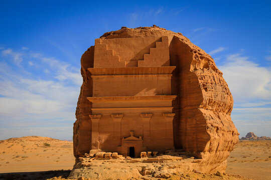 Tomb of Lihyan, son of Kuza, aka Qasr Al Farid, ancient city of Hegra, AlUla, Saudi Arabia