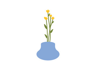 Illustration of an Colorfull Flower in Vase