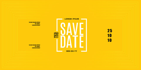 Save the date retro banner. Can be used for business, marketing and advertising. logo graphic design of event summit made for Technology and upcoming events. Vector EPS 10