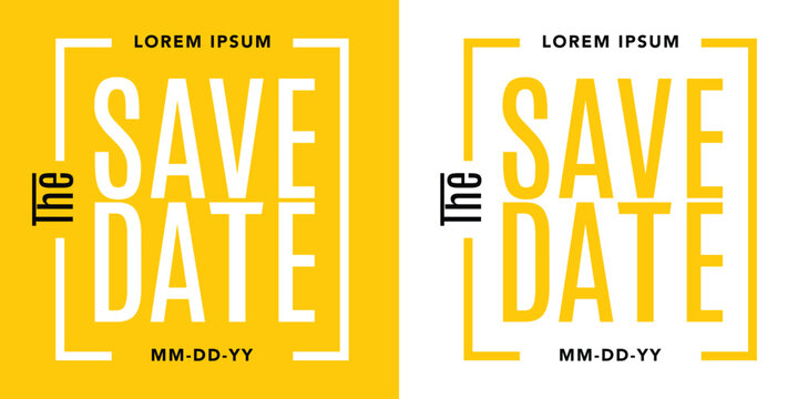 Save the date retro banner. Can be used for business, marketing and advertising. logo graphic design of event summit made for Technology and upcoming events. Vector EPS 10