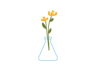 Illustration of an Colorfull Flower in Vase