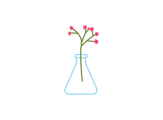 Illustration of an Colorfull Flower in Vase