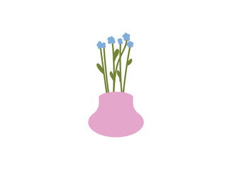 Illustration of an Colorfull Flower in Vase
