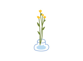 Illustration of an Colorfull Flower in Vase