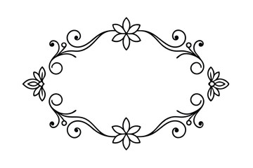 frame with floral elements