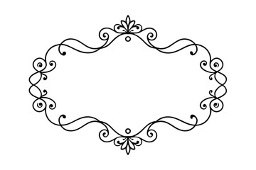 vintage frame with floral ornament