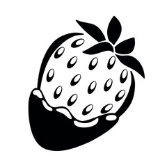 Inky Icon of Chocolate Covered Strawberry