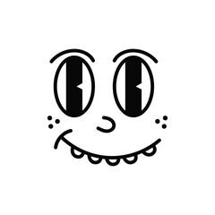 set of cute face illustration