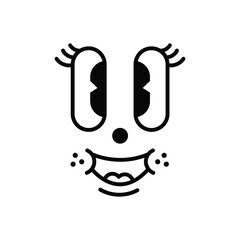 set of cute face illustration