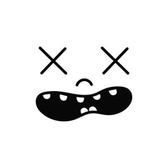 set of cute face illustration