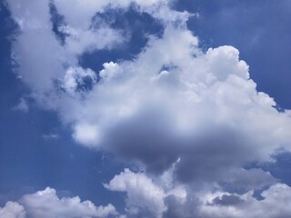 blue sky with moody clouds