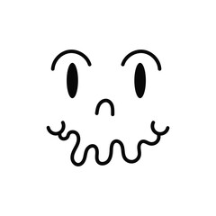 set of cute face illustration