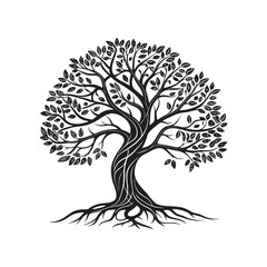 Outline Tree Of Life  vector art