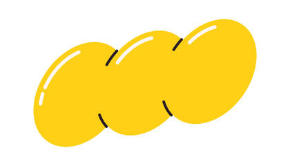 Cute yellow bubble shape doodle