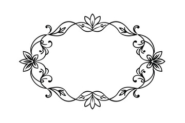 frame with floral ornament