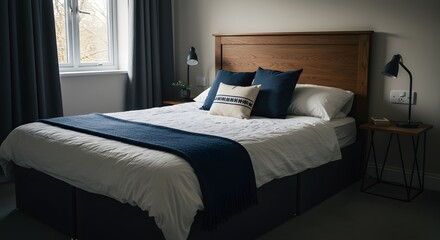 Cozy Bedroom Setup with Modern Decor and Natural Light Streaming In