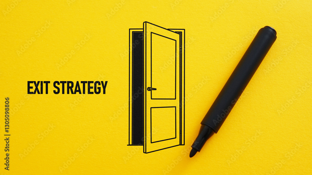 Poster Business exit strategy is shown using the text