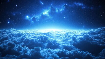 Obraz premium Cosmic Cloudscape at Night