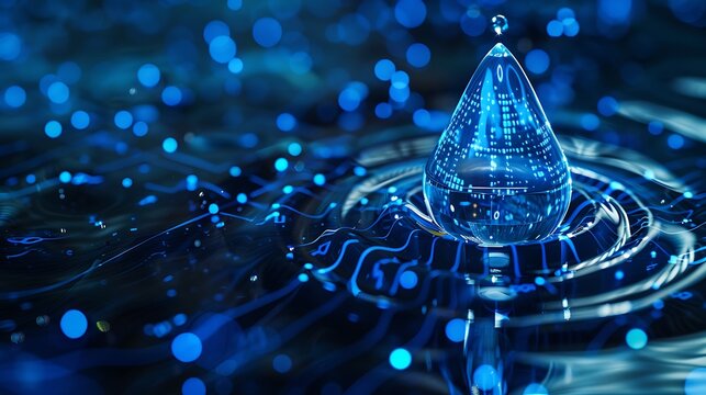 Digital Water Drop: A Symphony of Data and H2O