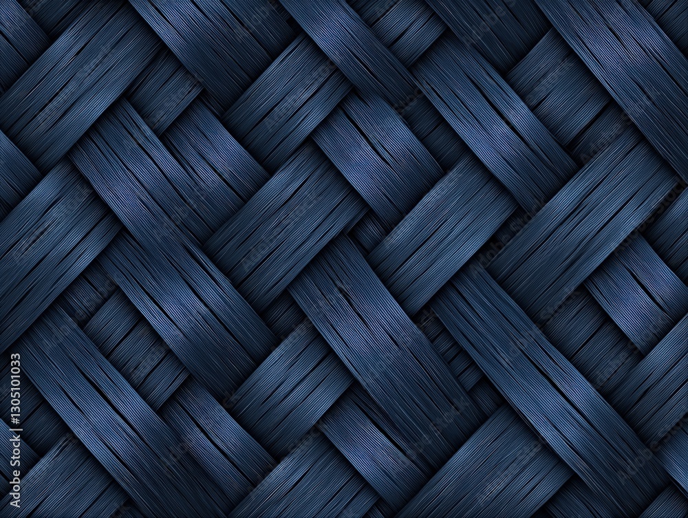 Poster rich dark blue weave pattern with intricate textures and depth for elegant backgrounds and sophistic