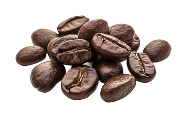 Obraz premium Brewing coffee beans kitchen food aroma isolated on transparent background png