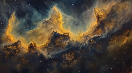 A colorful star nebula cloud filled with cosmic dust and gas