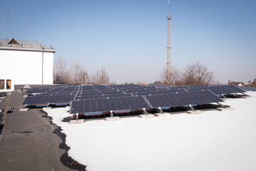 solar panels on the roof