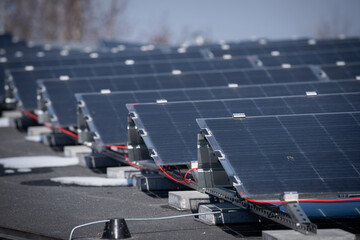 solar panels on the roof
