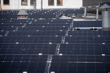 solar panels on the roof