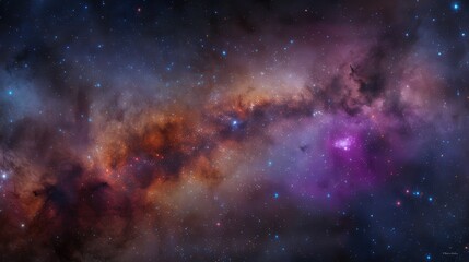 Stunning cosmic landscape filled with vibrant colors.