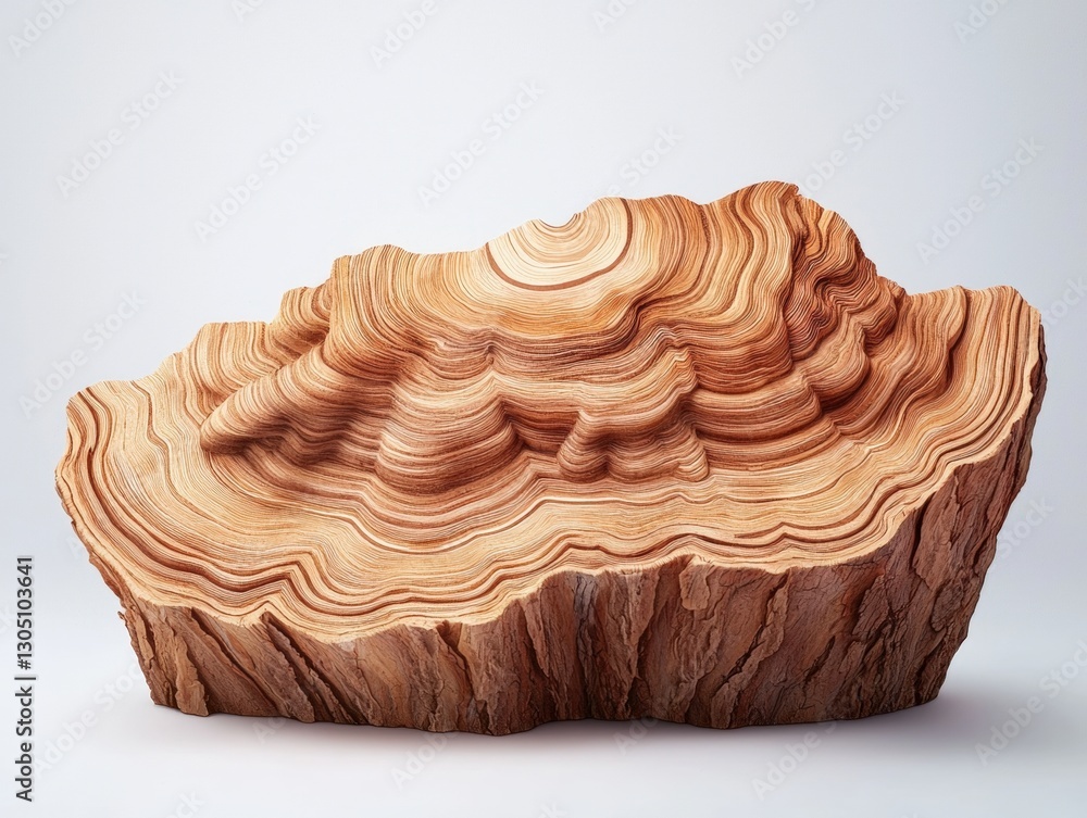Poster rustic wood slice with natural grain patterns and textures perfectly captured for use in artistic an